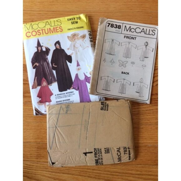 Costume Pattern Witch Angel Phantom Wizard Red Riding Hood McCall's 7838 UNCUT - Picture 4 of 5
